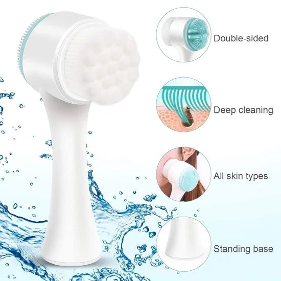 2-in-1 Face Scrubber – Deep Cleansing & Exfoliating Device
