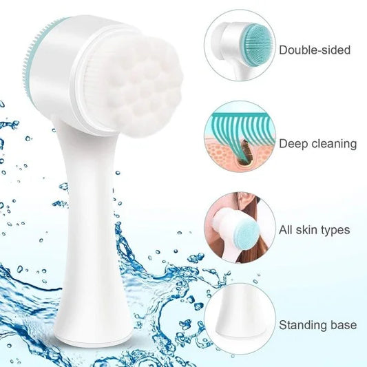 2-in-1 Face Scrubber – Deep Cleansing & Exfoliating Device