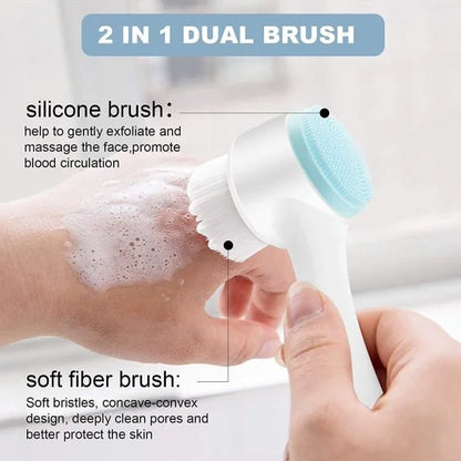 2-in-1 Face Scrubber – Deep Cleansing & Exfoliating Device