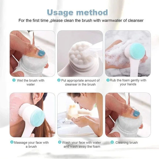 2-in-1 Face Scrubber – Deep Cleansing & Exfoliating Device