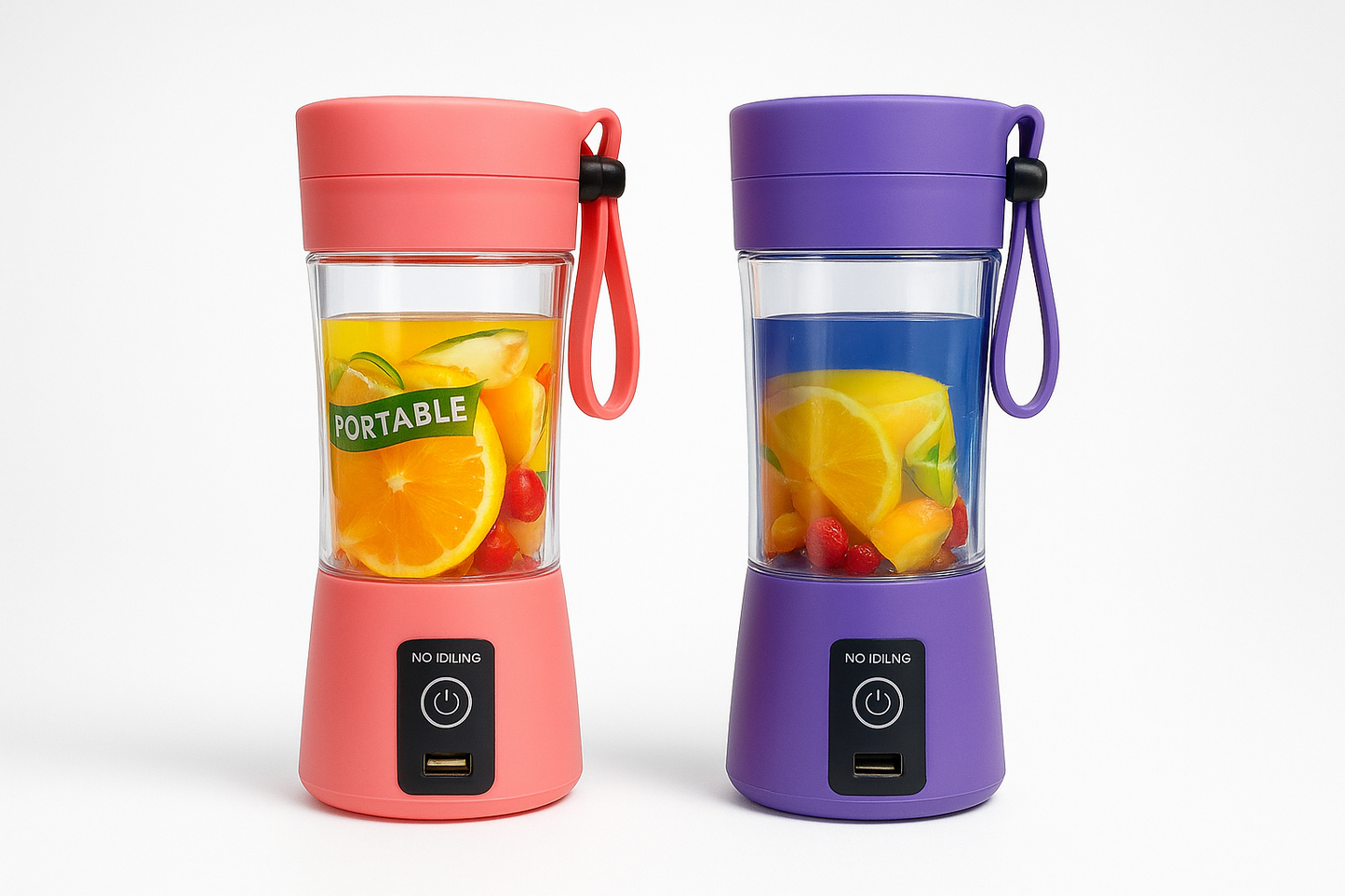 Portable 6-Blade Juicer Blender (Rechargeable, USB Charging) – Combo Pack