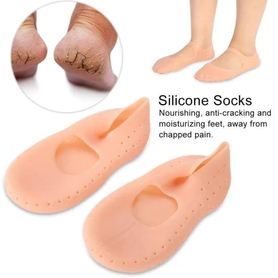 🧦 Silicon Strip Socks – Comfort & Heel Protection (1 Pair)“Best Value”