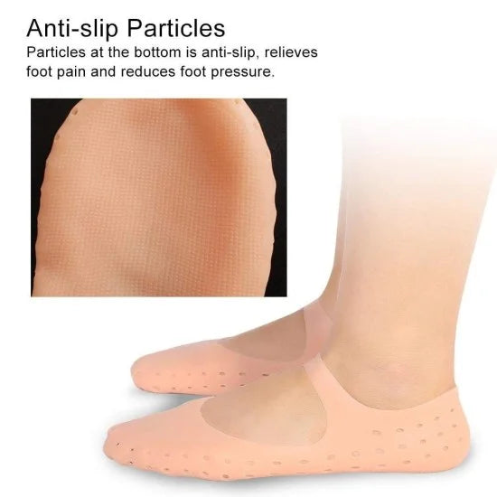 🧦 Silicon Strip Socks – Comfort & Heel Protection (1 Pair)“Best Value”