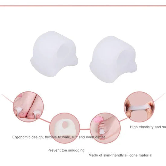 👣 Silicone Gel Toe Separator Ring (1 Pair) – Pain Relief & Foot Care