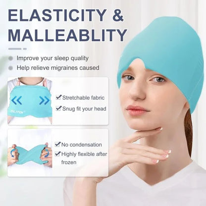 🧊 Migraine Relief Cap – Instant Cooling & Pain Relief