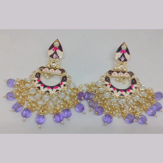 Khushboo Jewellery Elegant Kundan Earrings with Pearl Drops for Weddings, Parties & Festive Wear