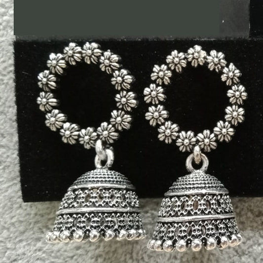Darshana Jewels oxidised Plated Jhumki Earrings