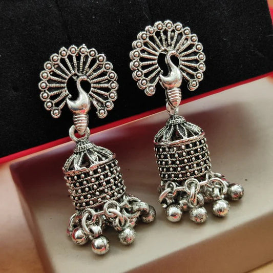 Darshana Jewels oxidised Plated Jhumki Earrings