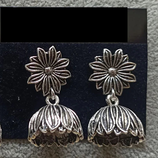 Darshana Jewels oxidised Plated Jhumki Earrings