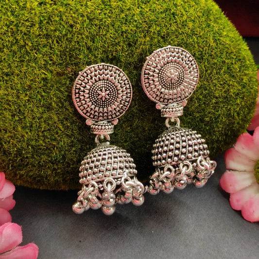 Darshana Jewels oxidised Plated Jhumki Earrings