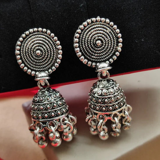 Darshana Jewels oxidised Plated Jhumki Earrings