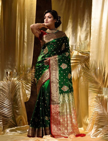 Soft Lichi Zari Work Silk Saree