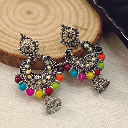 Darshana Jewels oxidised Plated Jhumki Earrings