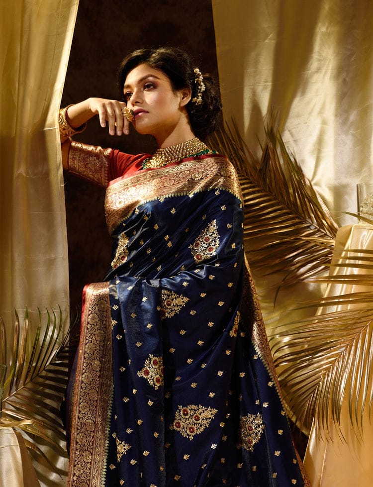 Elegant Lichi Silk Zari Work Festive Saree
