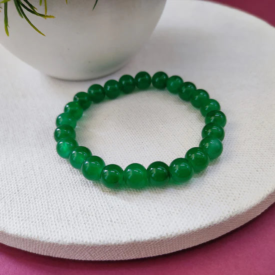 Urthn Green Beads Bracelet