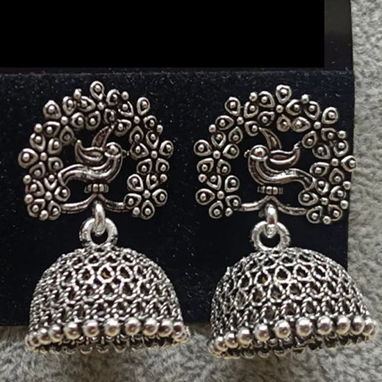 Darshana Jewels oxidised Plated Jhumki Earrings