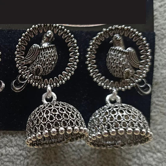 Darshana Jewels oxidised Plated Jhumki Earrings