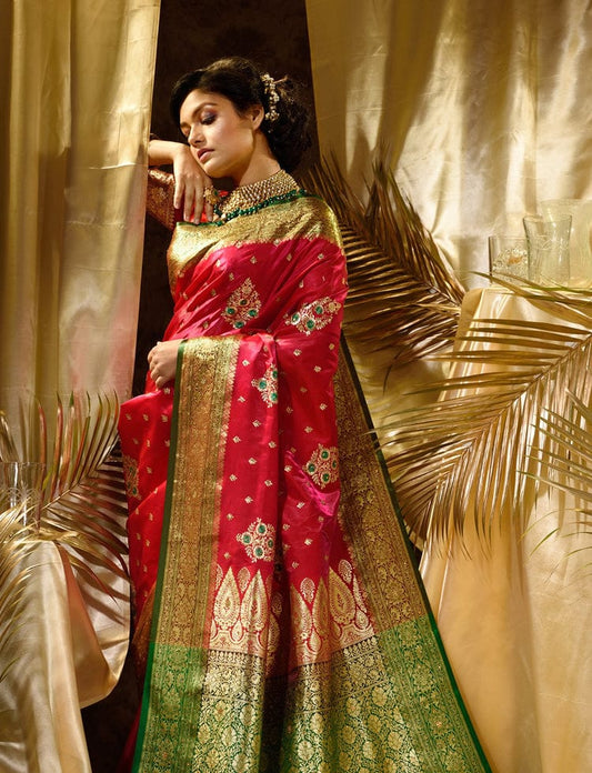 Royal Lichi Silk Zari Wedding Wear Saree