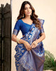 Soft Lichi Silk Saree with Rich Zari Woven Pallu