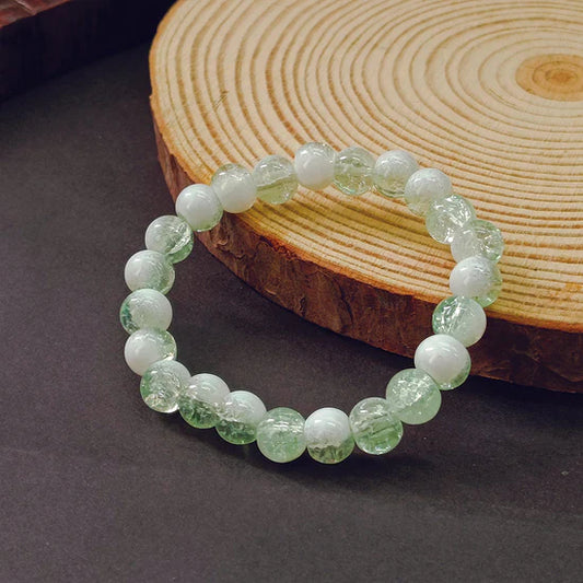 Urthn Crystal Crackle Glass Beads Stretch Bracelet