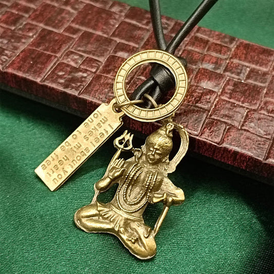 Urthn Shiva Mahadev Thread Pendent For Men