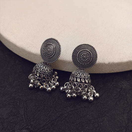 Darshana Jewels oxidised Plated Jhumki Earrings