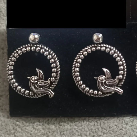 Darshana Jewels oxidised Plated Stud Earrings