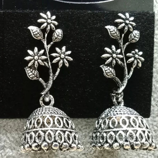 Darshana Jewels oxidised Plated Jhumki Earrings