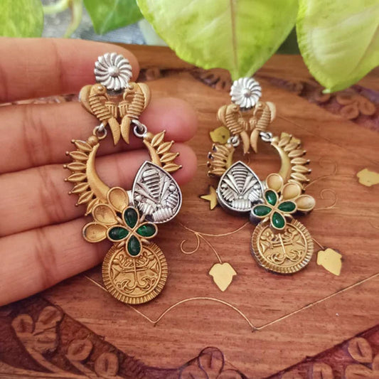 FS Collection Elegant Pota Stone Dangle Earrings for Women & Girls