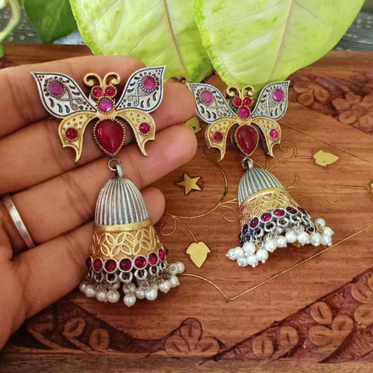 FS Collection Elegant Pota Stone Dangle Earrings for Women & Girls