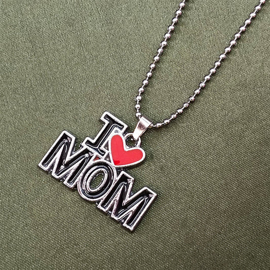 Urthn " I Love Mom " Chain Pendant