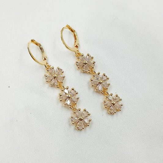 NAFJ NAFJ Crystal Stones Dangler Earrings