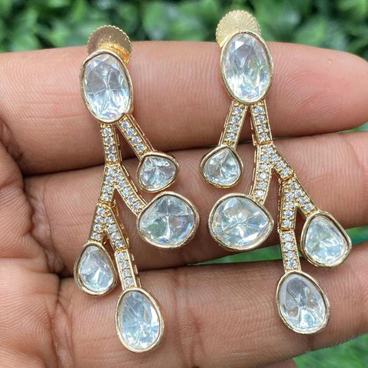 Amoliya Jewels Timeless Radiance Polki Kundan Dangler Earrings