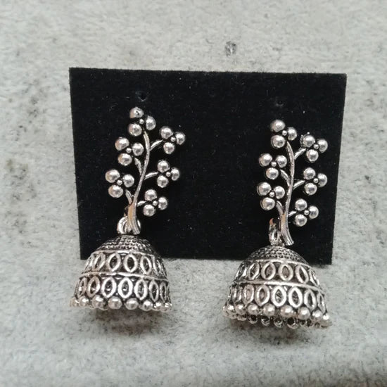 Darshana Jewels oxidised Plated Jhumki Earrings