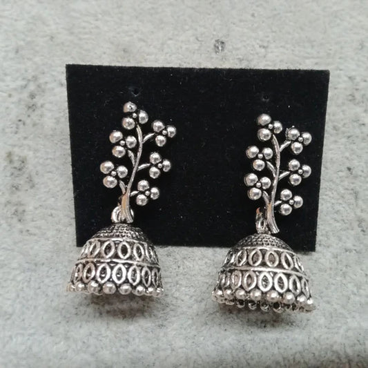 Darshana Jewels oxidised Plated Jhumki Earrings