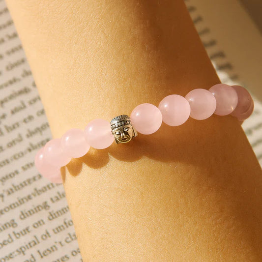 Urthn Rose with Buddha Beads Bracelet