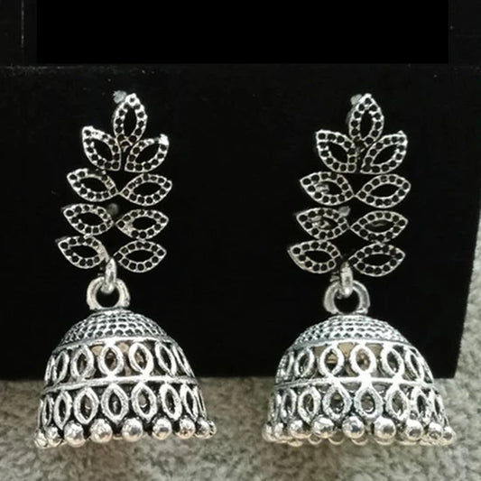 Darshana Jewels oxidised Plated Jhumki Earrings