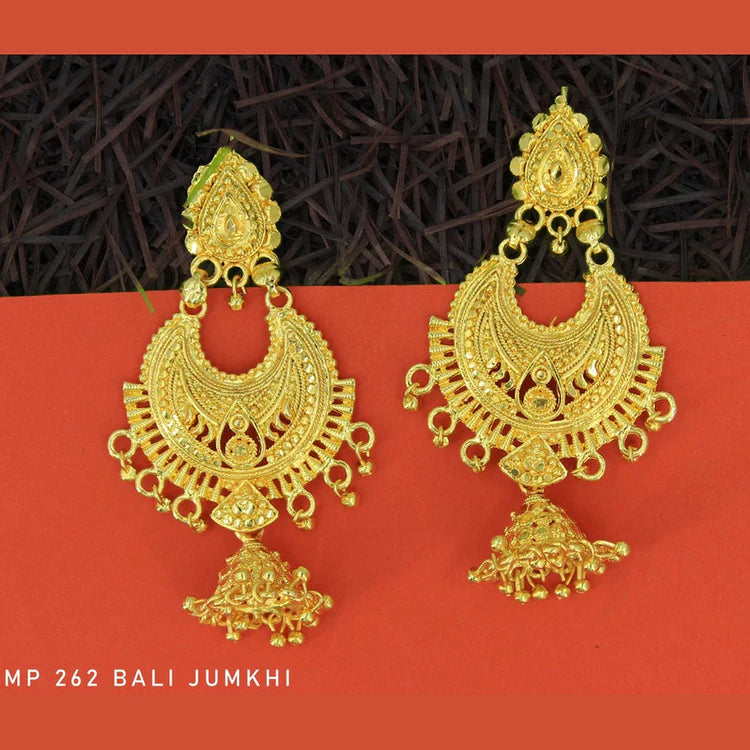 Mahavir Forming Gold Plated Dangler Earrings - MP 262 Bali Jumkhi