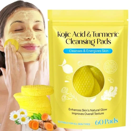 Kojic Acid & Turmeric Cleansing Pads – Skin Brightening & Personal Care
