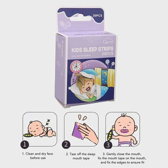 Anti-Snoring Lip Strips (30 Pcs) | Natural Sleep Aid | Comfortable & Skin-Safe