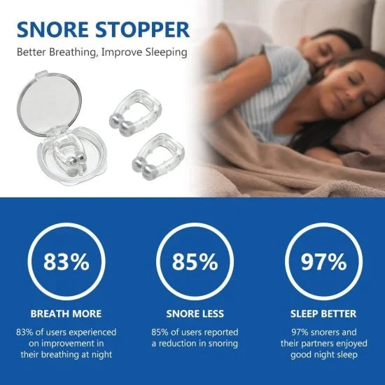 Snore Nose Clip – Comfortable Breathing Aid (2 Pc)