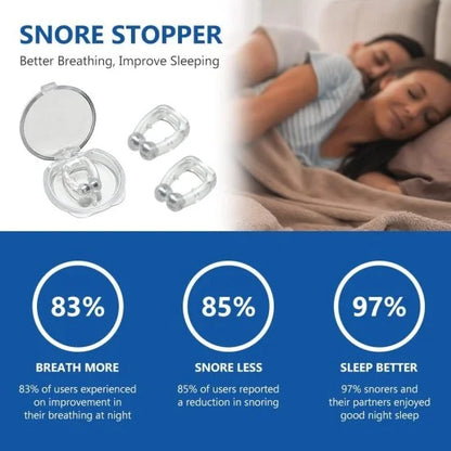 Snore Nose Clip – Comfortable Breathing Aid (2 Pc)