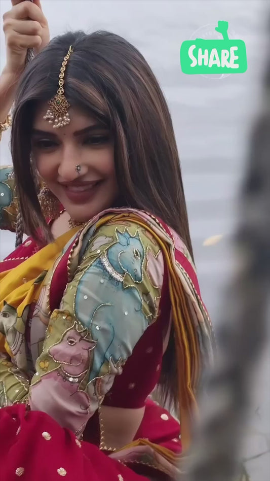 Kalamkari Georgette Lehenga Choli