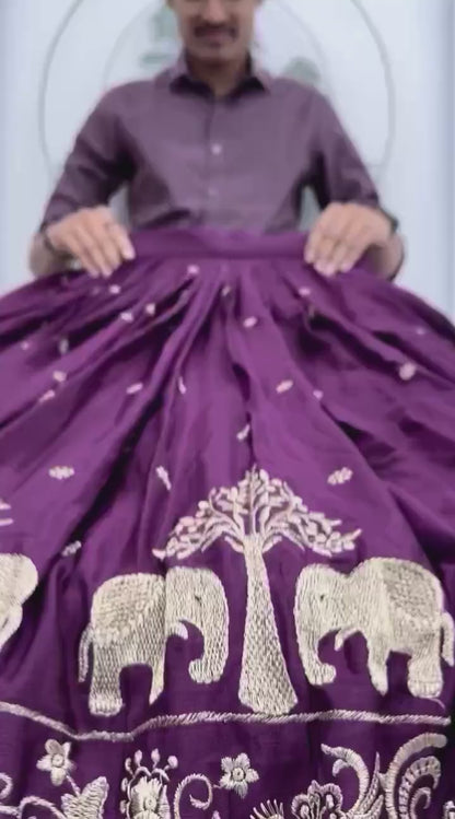 Festival Special Chinon Lehenga Choli with Heavy Embroidery Work (Fully Stitched)