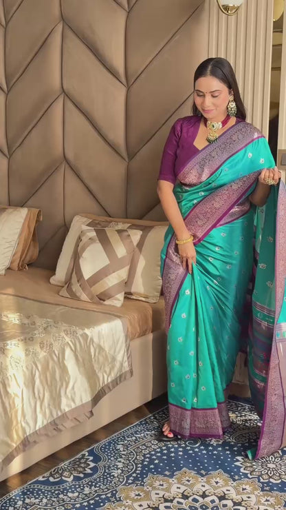 Paithani Silk Peacock Border Saree