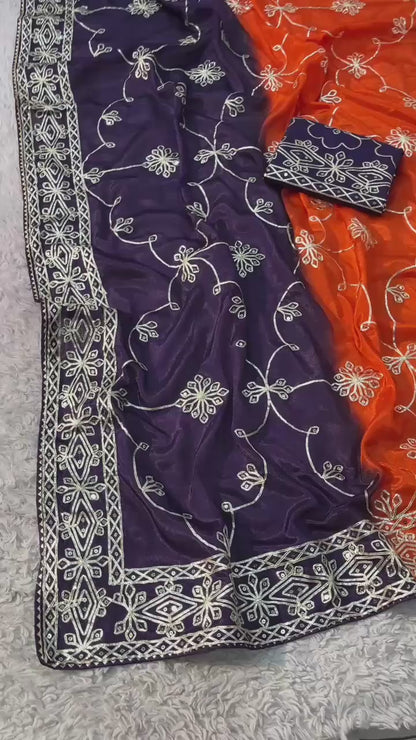 New Latest Arrivals – Premium Chinon Pedding Saree Collection