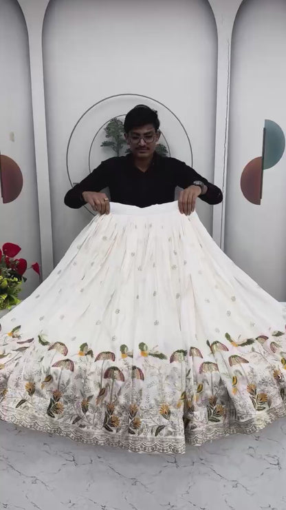 Festival Embroidery Silk Lehenga Choli