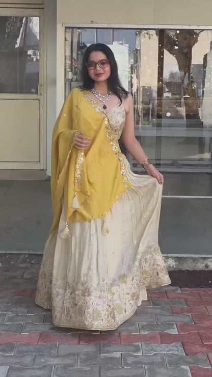 Chinon Embroidered Lehenga Choli Set