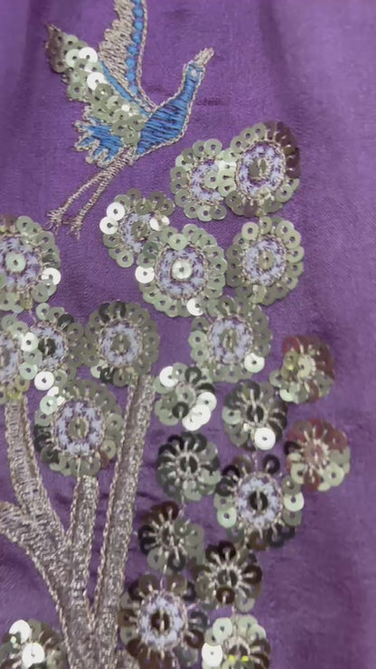 Wedding Embroidered Vichitra Silk Lehenga Choli Set