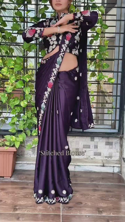 Nivea Designer Embroidery Saree